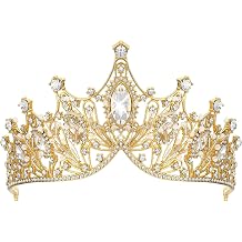 TITIVATE Tiara Crystal Crown Wedding Tiara Bridal Tiara Crystal Rhinestone Tiara Crown Princess Tiara, Crystal, Rhinestone, Alloy,