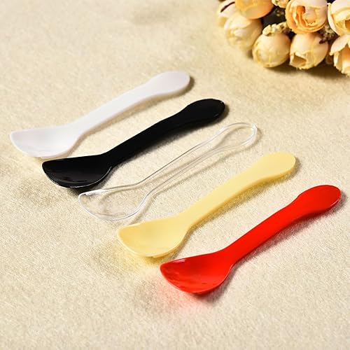 Miniatura 7 de 100 cucharas de helado, embalaje independiente, cuchara desechable para pasteles, yogur, pudín (transparente)