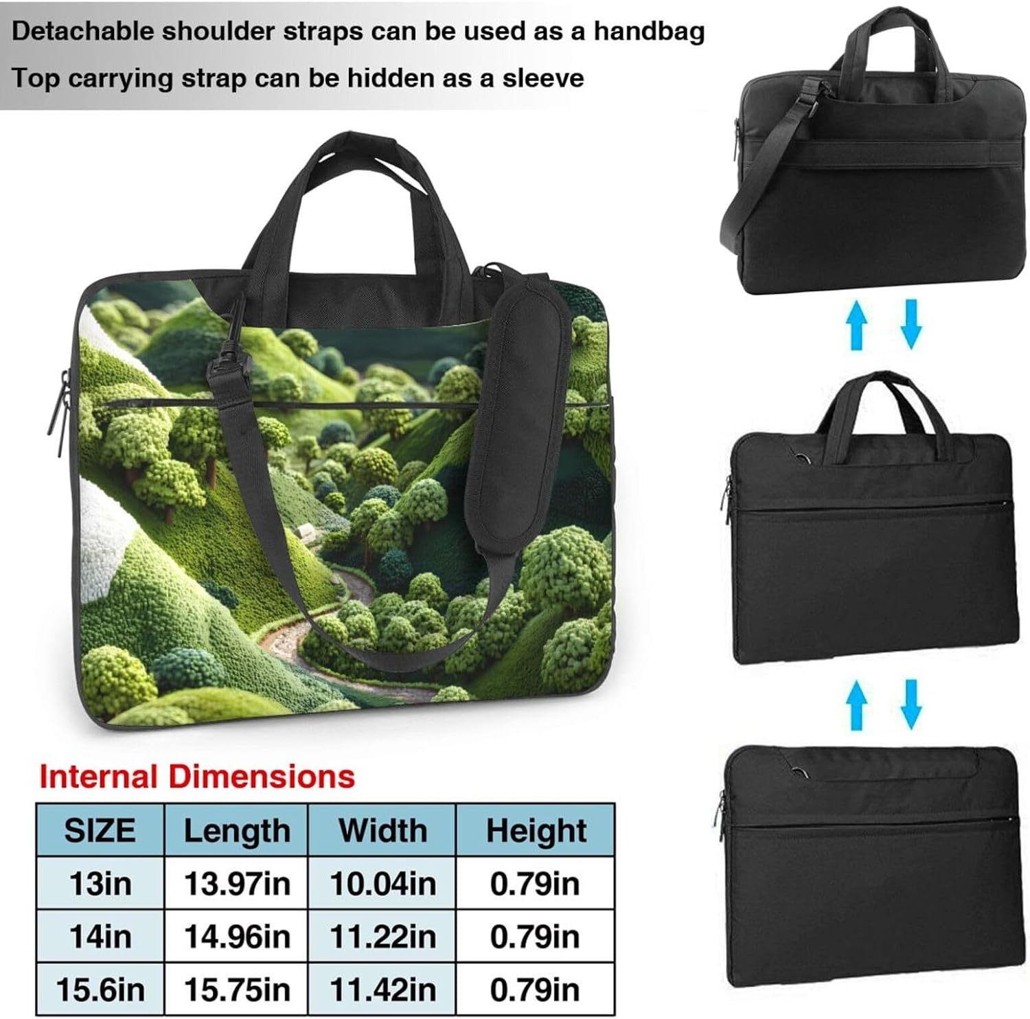 Laptop Bag with Unique Yarn Valley Pattern Light and Easy To Carry for Business Trips Work and Study image 3