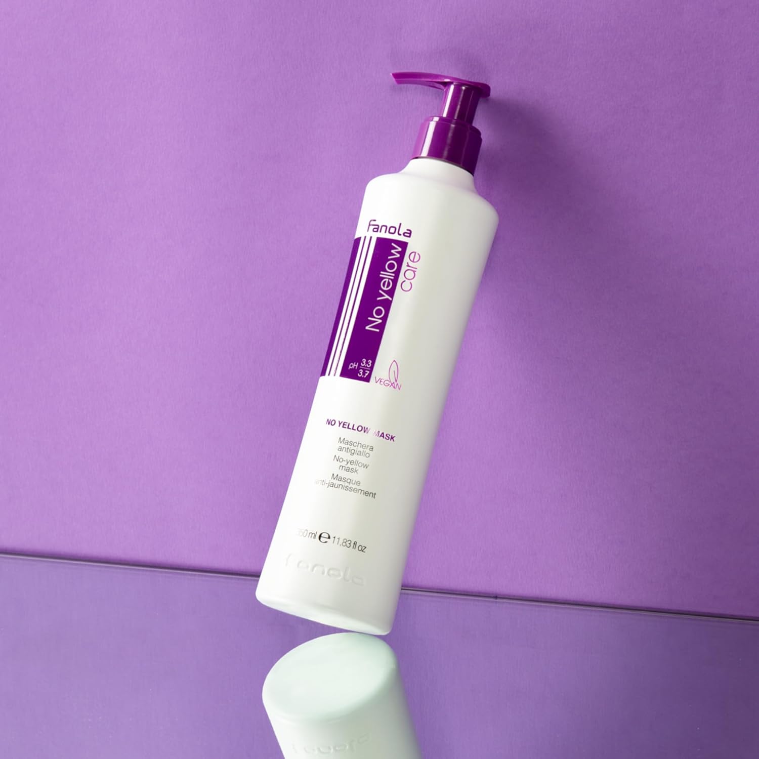 Fanola No Yellow Purple Hair Mask - Acidic pH Deep Conditioning Hair Mask for Blonde, Bleached & Grey Shades - Intense Violet Pigment Neutralizes Brassy Tones (11.8 Fl oz) - Image 5