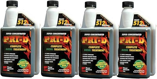PRI -D Estabilizador de combustible - Tratamiento diésel completo de estabilidad de lubricación para todos los motores de 2 y 4 tiempos, paquete de