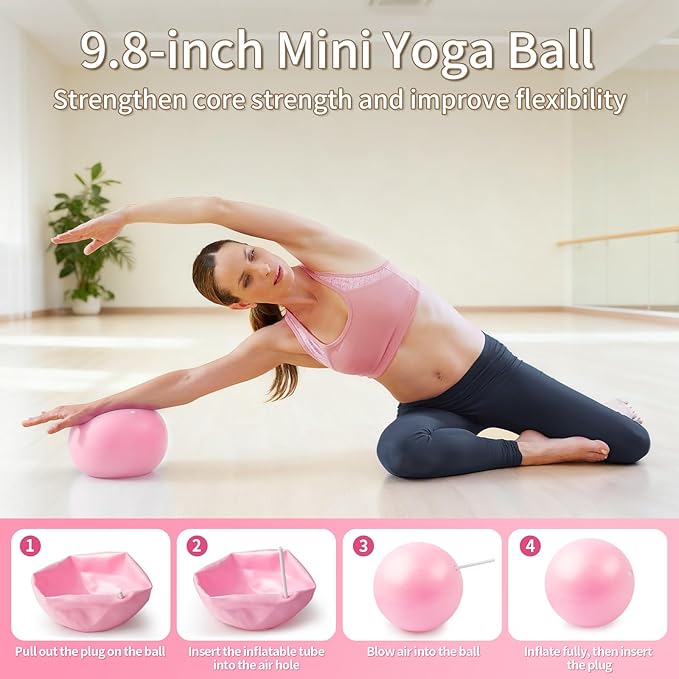 Kit Pilates Hogar Esencial para Mujeres, Anillo, Pelota, Bandas de Resistencia miniatura 6