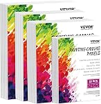VEVOR Canvas Boards for Painting, 32 Pack White Painting Canvases Set - 5x7, 8x10, 9x12, 11x14 Painting Canvas Panels for Acrylic and Oil Painting, Watercolor, Paint Canvas for Kids and Professionals