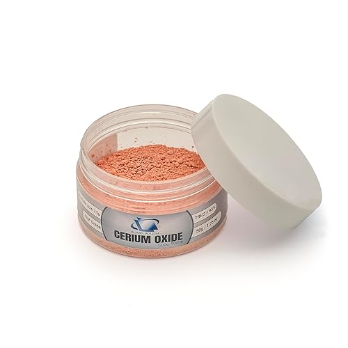 GLASS POLISH PRO 50g (1.76oz) Cerium Oxide, High-Grade Glass Polishing Powder, Enhanced Formula, TREO 85%, 3.5 Microns, Brown – GP90006