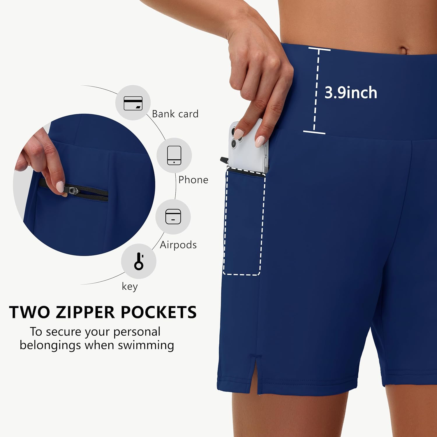 Women's 5" Swim Shorts Navy - Image 2