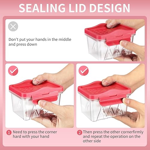 Miniatura 5 de HOMER Contenedores de almacenamiento de alimentos con tapas herméticas, juego de 9 recipientes de plástico sin BPA para despensa de cocina,