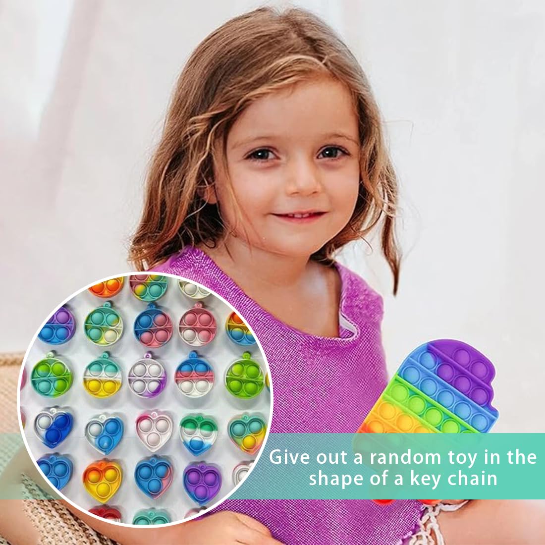 Jeu Pop Arc-en-Ciel 4 Pièces - Push Bubble Fidget Toy Sensoriel Anti-Stress Pour Enfants Et Adultes, Jouet Éducatif Autisme TDAH Concentration Et Calme