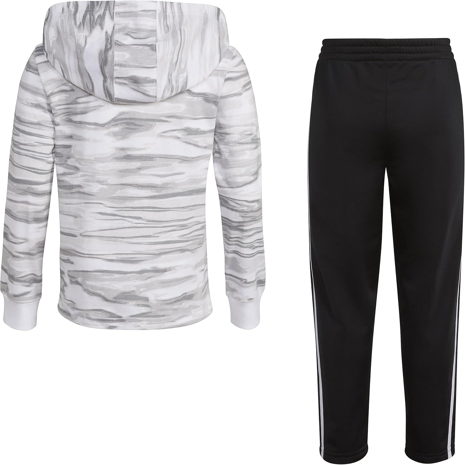 adidas Boys 2-piece Long Sleeve Hooded Printed Tee & Pant Set