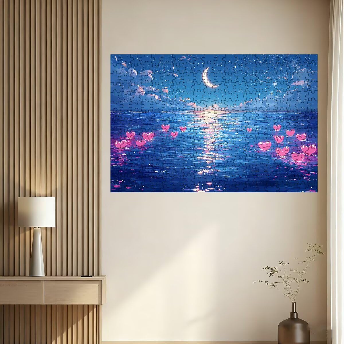 Puzzle 5000 Pezzi Luna, Puzzle Adulti Cuore, Puzzles in Legno con Squisita Scatola di Imballaggio, Classici Puzzles Educativi per Adulti eTutta La Famiglie, Come Regalo Uomo, Decorazioni Casa -3179