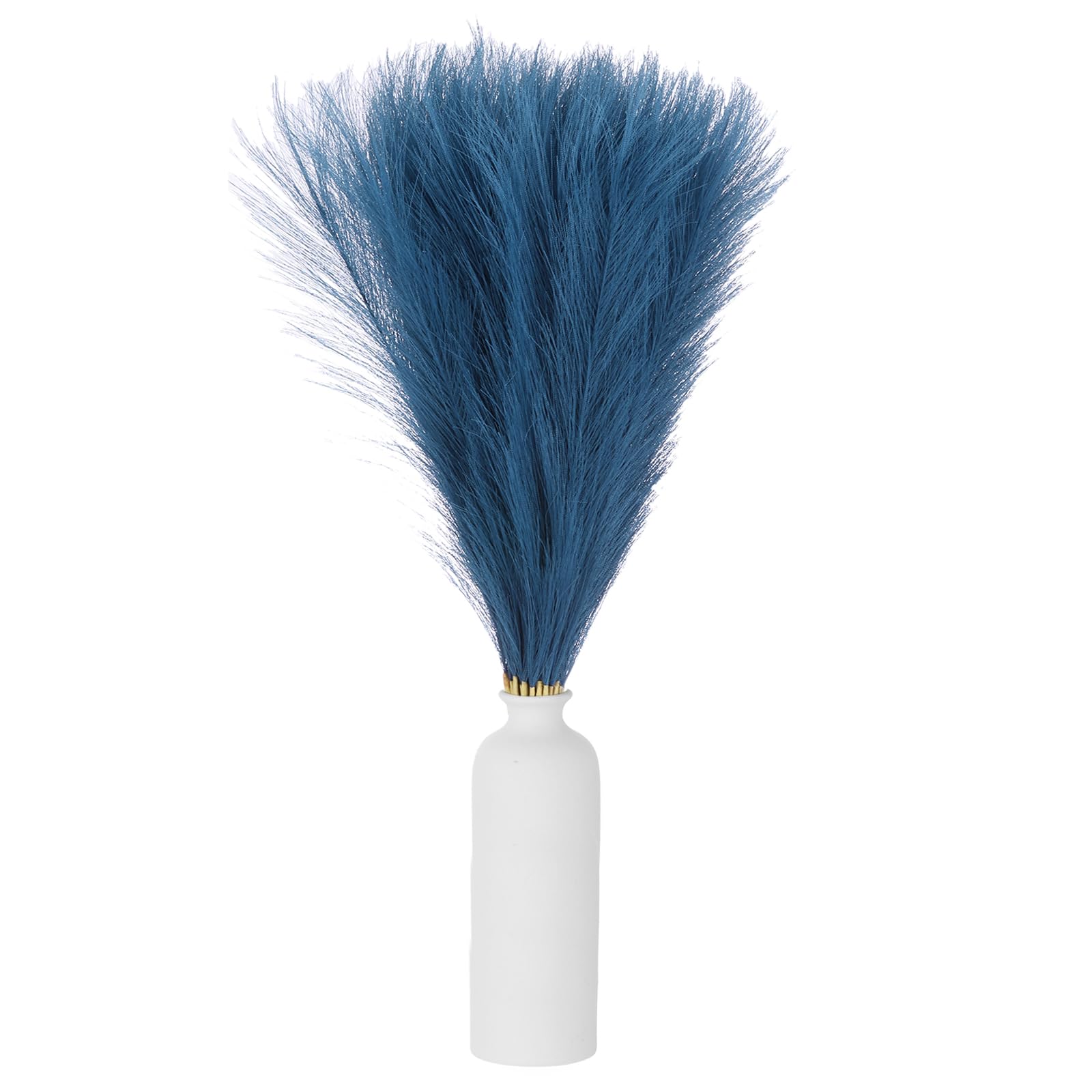 QUARKZMAN 50pz Finto Erba Pampa 22 Pollici Erba Pampa Soffice Blu Navy | Decorativo