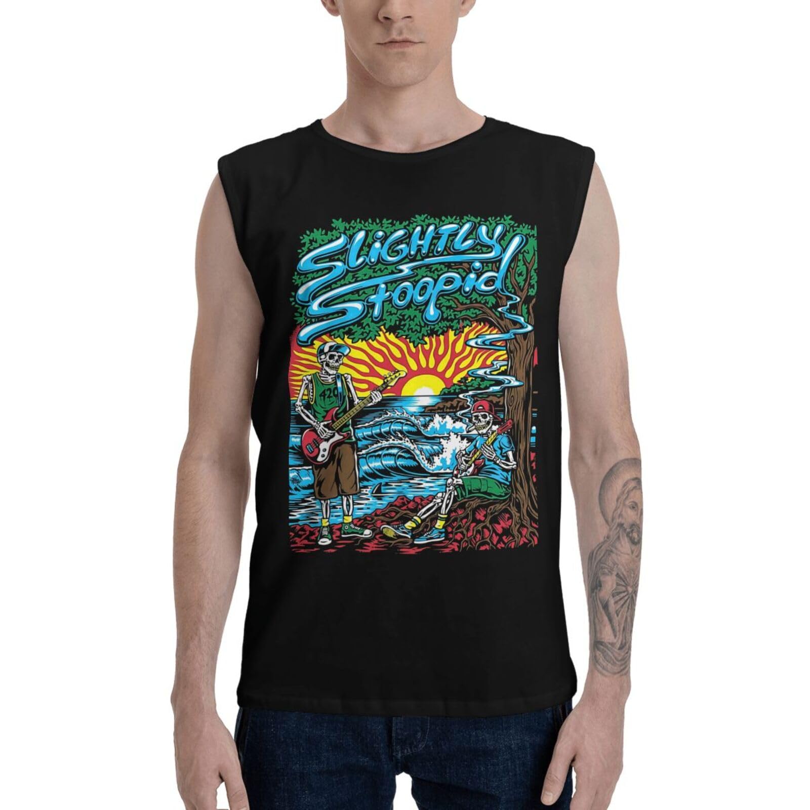 Mens Summer Tank Tops Sleeveless Shirts Workout Muscle Vest Cotton T-Shirt