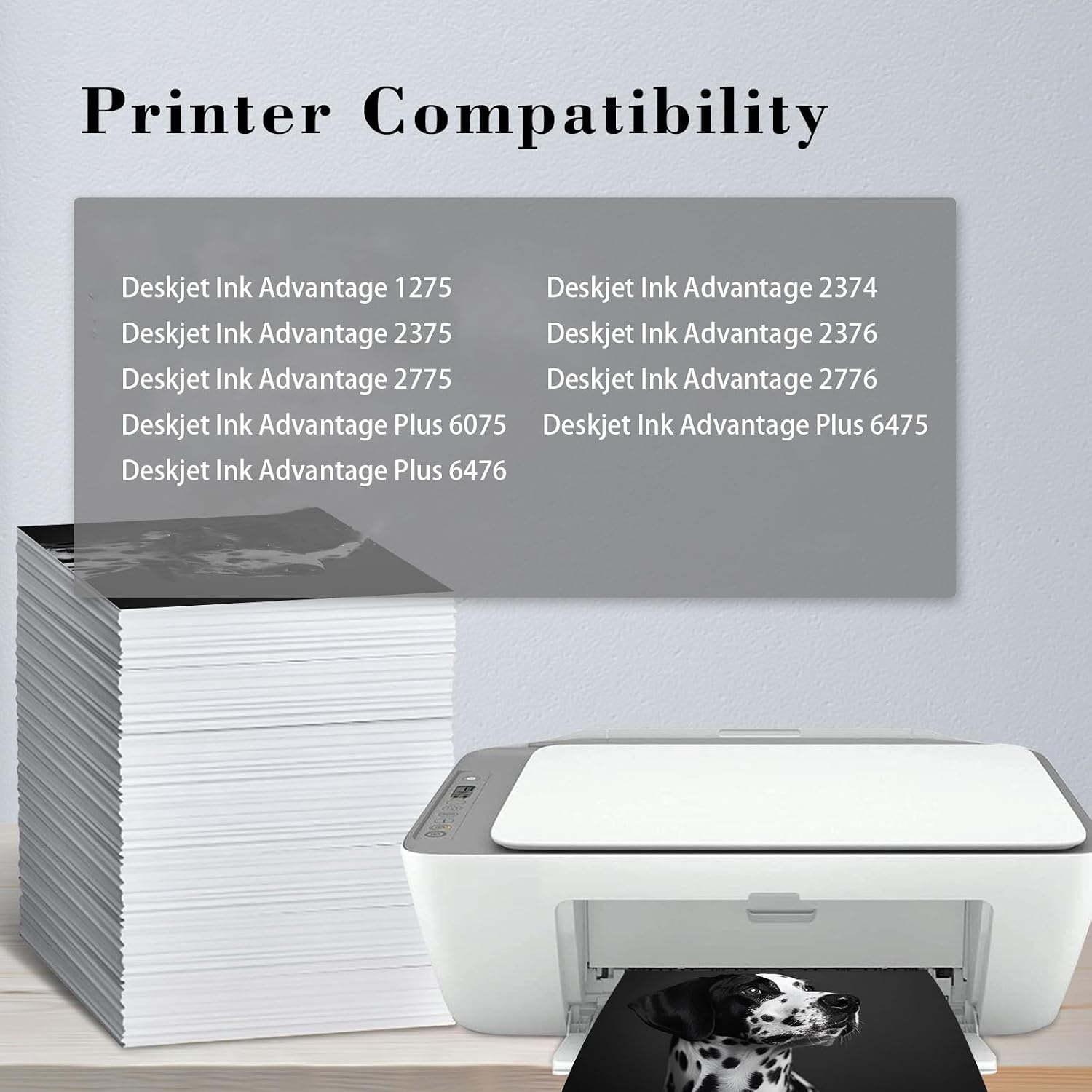 Printer Ink 667 667XL Deskjet 2375 Black Ink Cartridge High Yield Replacement for HP 667XL 667 XL Ink Cartridges for HP Ink 667 for HP DeskJet 1275 2374 2375 2376 2775 2776 6075 6475 6476
