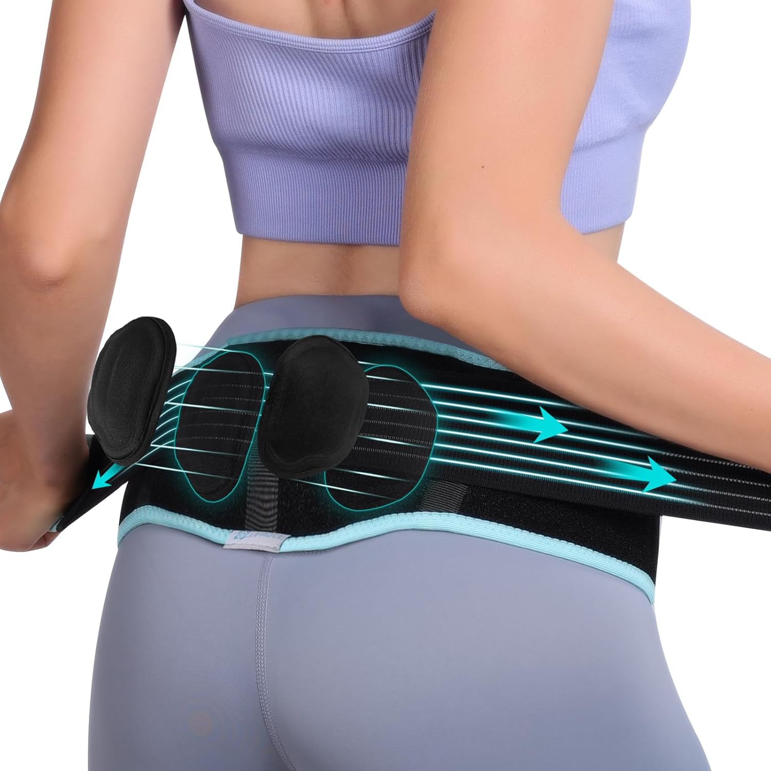 Faja Sacroilíaca Ajustable con Almohadillas 3D para Cadera