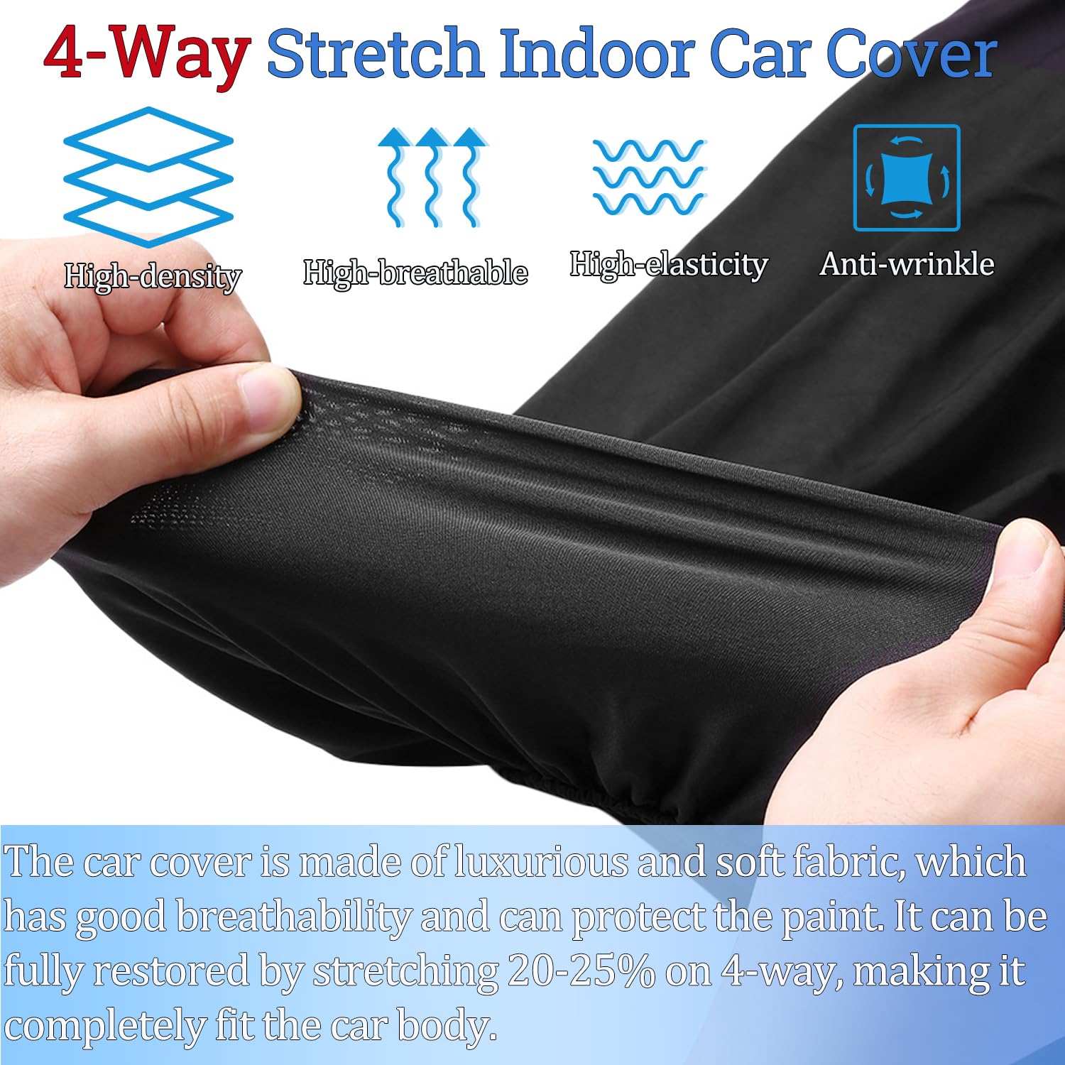 Funda de coche para interiores Corvette C7 C6 C5 C4, lujosa funda de satén suave y elástica, transpirable, a prueba de polvo, para garaje subterráneo, exhibición de autos