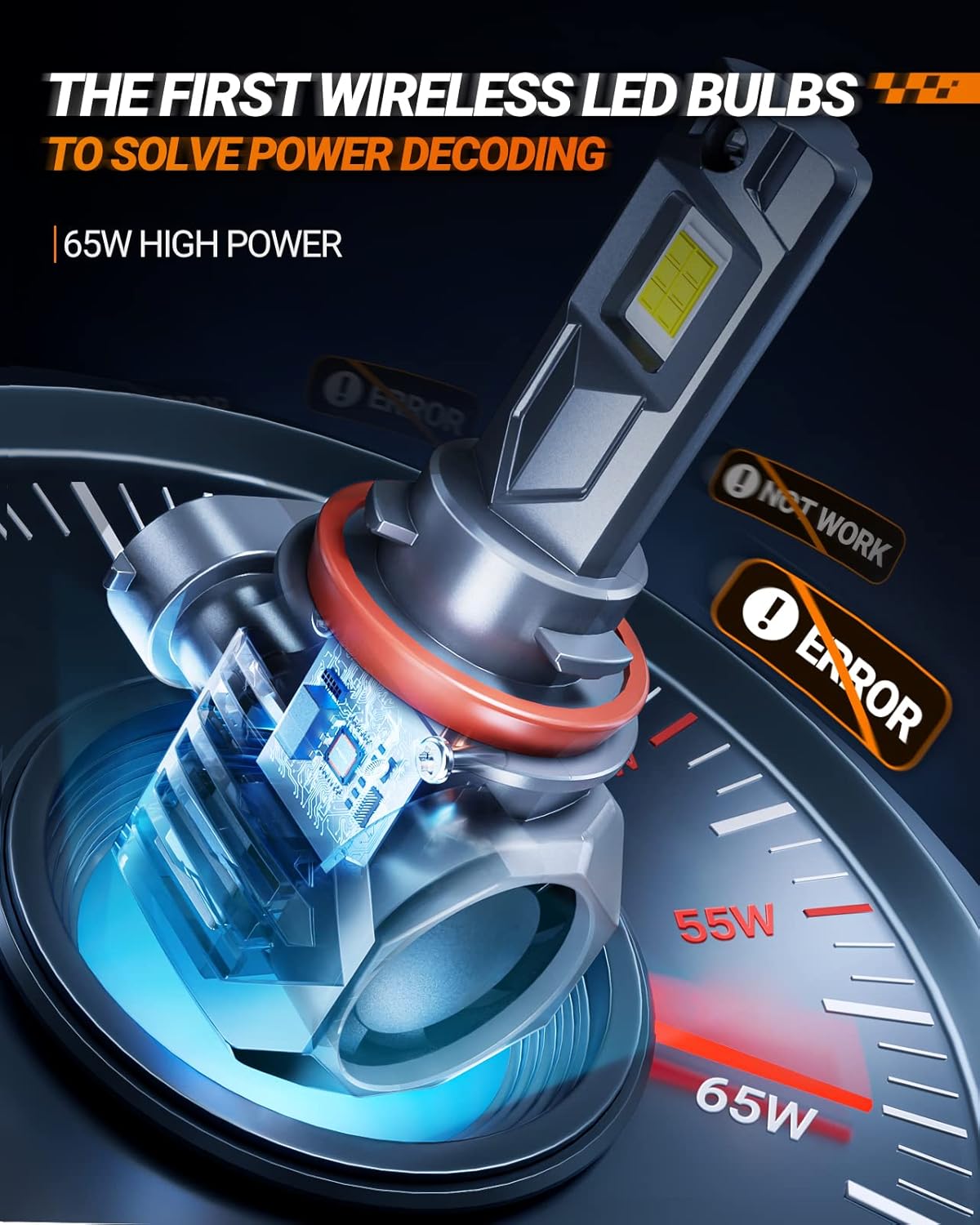 SEALIGHT S7S H9/H8/H11 Fog Lamps, 60000LM Brightest in, 6500K Cool White, 3Mins Easy Installation, 10 Years Lifespan, Plug-N-Play, IP68 Waterproof, 2 Pack