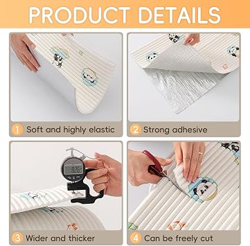 Upholstered Wall Panels,3D Kids Anti Collision Wall Padding, 40x200cm Self-Adhesive Anti Collision Wall Padding, Headboard Bed Upholstered Padded Wall Panels for Bedroom, Children's Room (Space Bear)