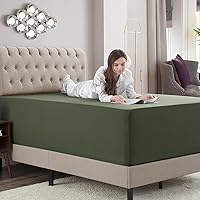 Vista 261 de Empyrean Charcoal Grey Extra Deep Pocket Fitted Sheet Full Size, Hotel Luxury Deep Pocket Full Size Fitted Sheet Only Easily Fits 18 to 24 Inch