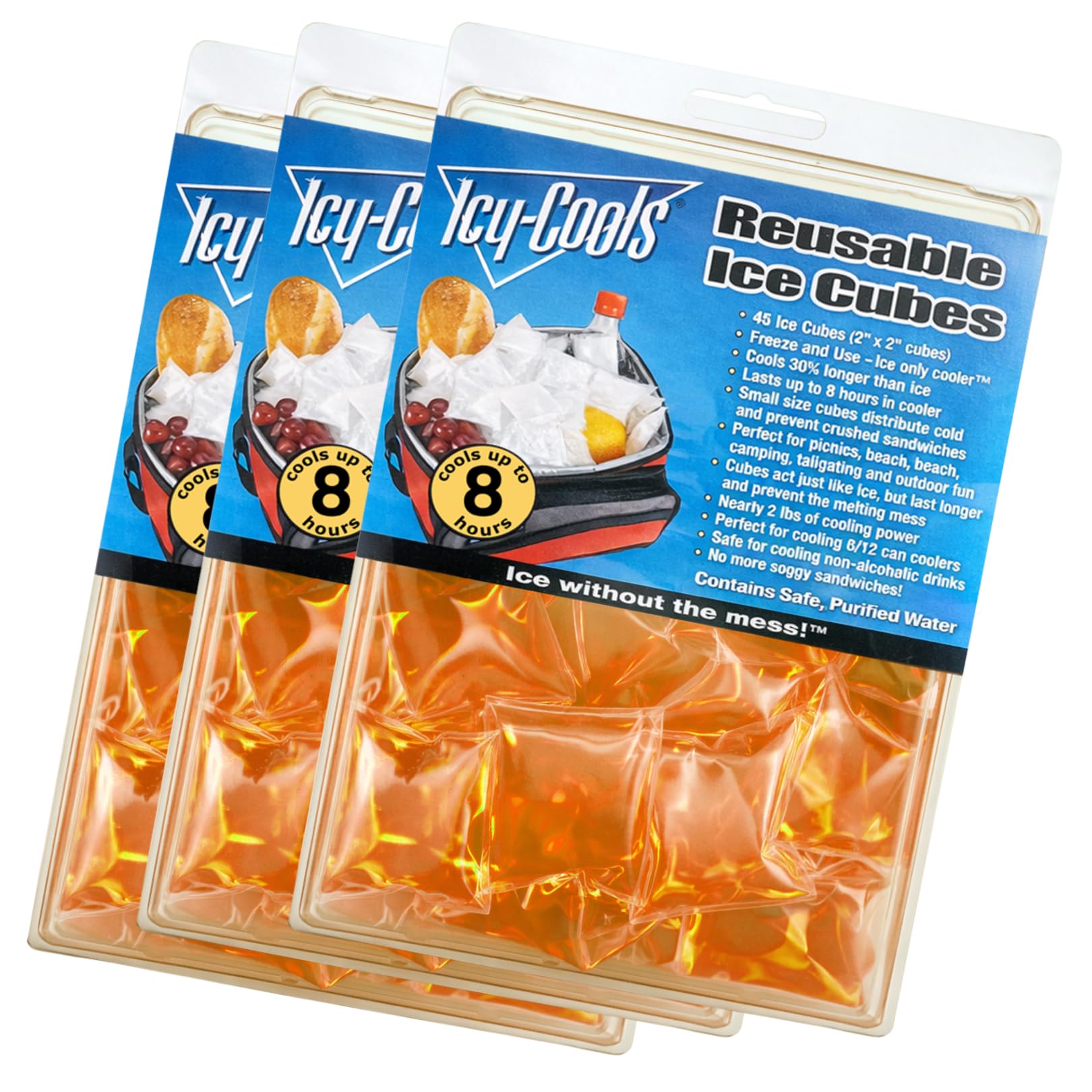 Amazon.com: ICY‑COOLS Reusable Ice Cubes for Drinks, Coolers, and