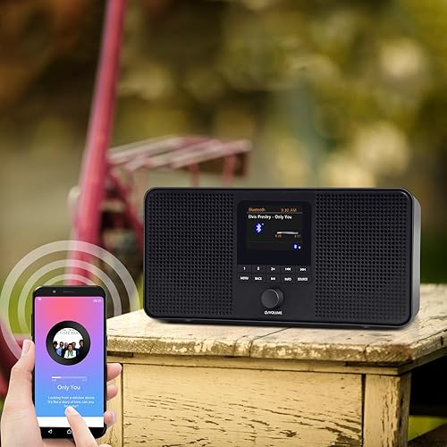 Miniatura 4 de LEMEGA IR4S Radio estéreo WiFi a Internet, radio digital FM, Spotify Connect, altavoz Bluetooth, reloj de alarma dual, 40 preajustes, salida de IR4S
