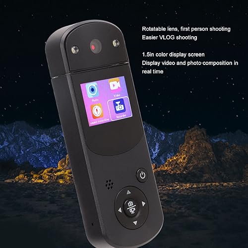 Miniatura 5 de Zyyini Cámara de mano, cámara digital de 1080P 16MP giratoria, videocámaras de video de acción deportiva multifuncional, cámara de video para niños