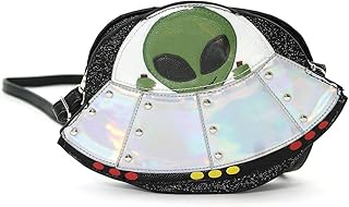 Sleepyville Critters UFO Alien Spaceship Crossbody Bag Purse