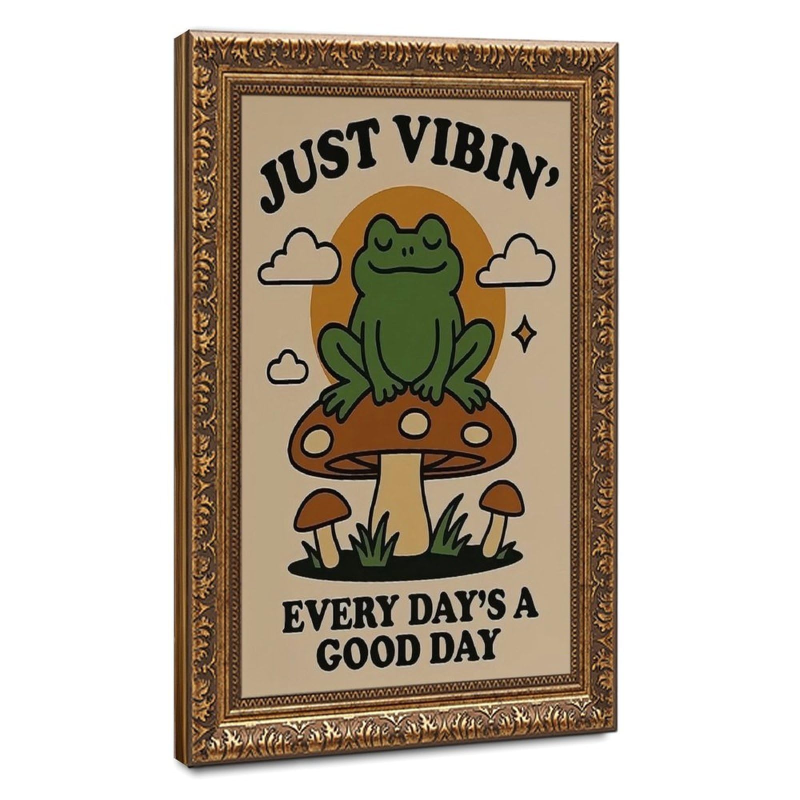 Bareronor Frog Canvas Poster for Dorm Room Decor Gift