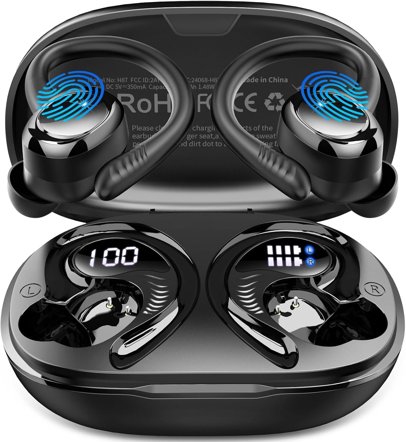 2026 Kopfhörer Kabellos Bluetooth 5.4 Kopfhörer In Ear Sport, 6D Stereo