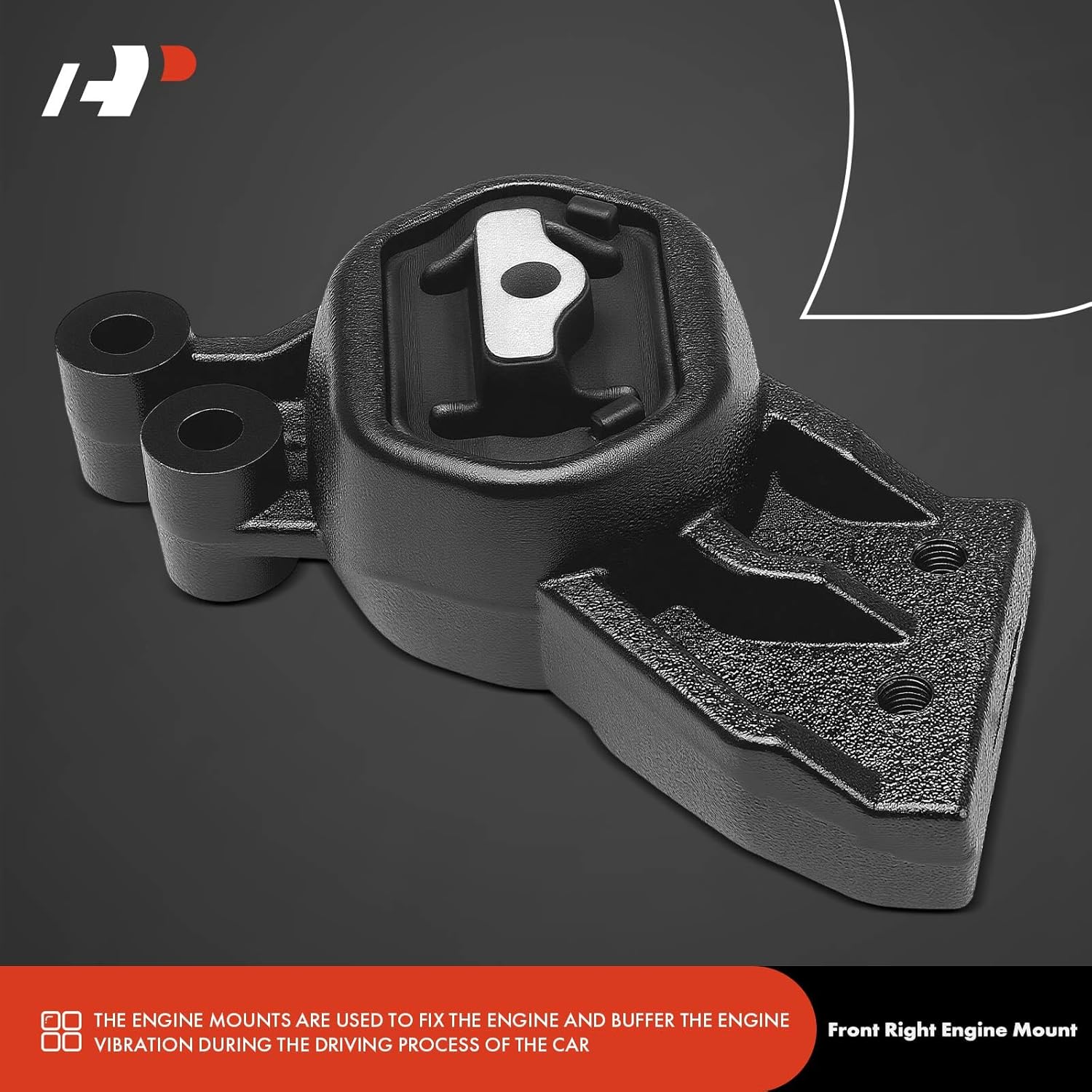 A-Premium Front Right Engine Motor Mount Compatible with Ram 1500 2011-2018, 1500 Classic 2019-2024, 2500 2011-2013 & Dodge Ram 1500 2009-2010, Ram 2500 2009-2010, 4WD