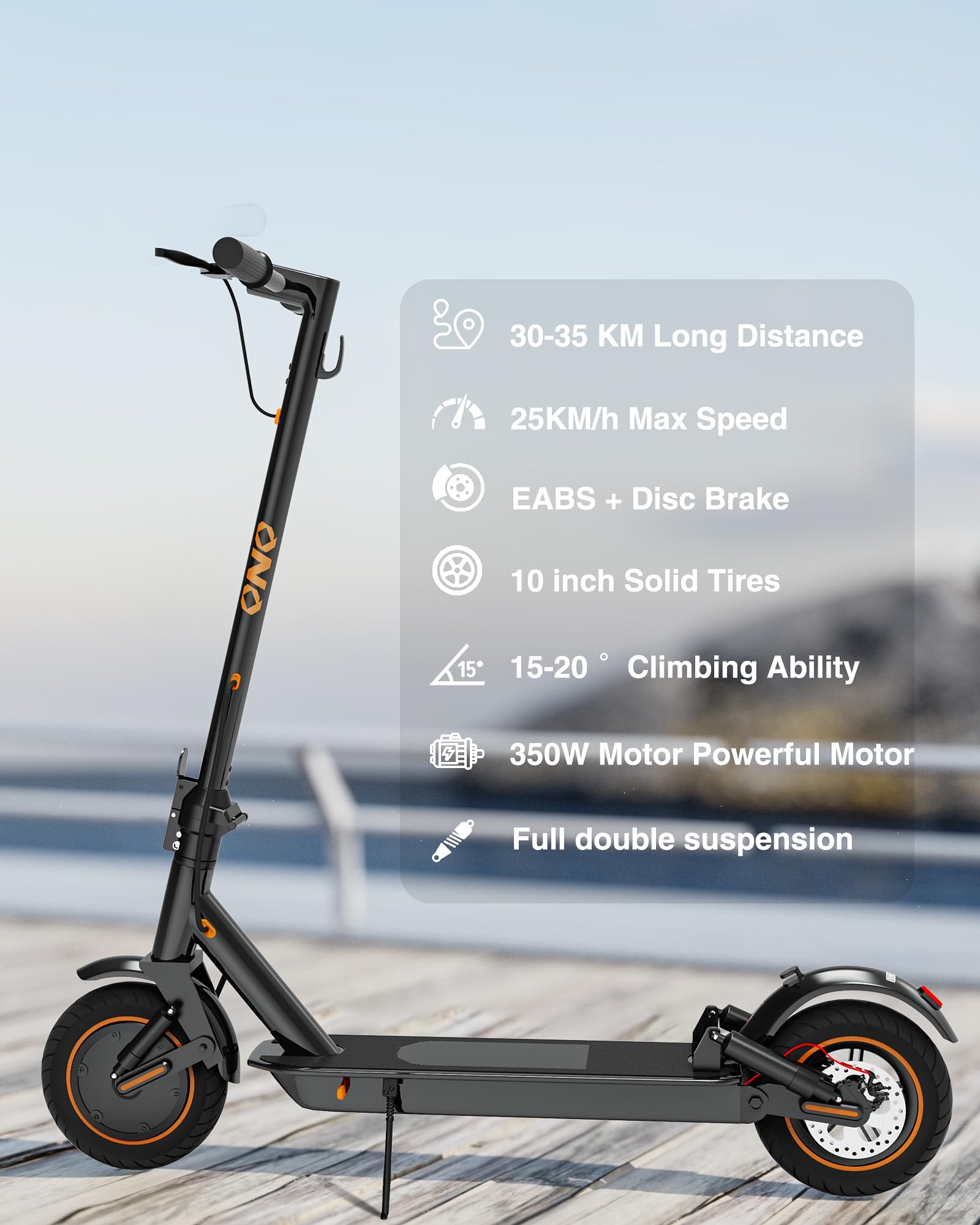 QnQ Trottinettes Électriques, 8.5"/10" Électrique Trottinette Pliable, Moteur 500W, Batterie 7.8AH/10.4AH, Application, Maximum 25km/h, Portée de 20 à 35 km, Double Frein, Double Amortisseurs