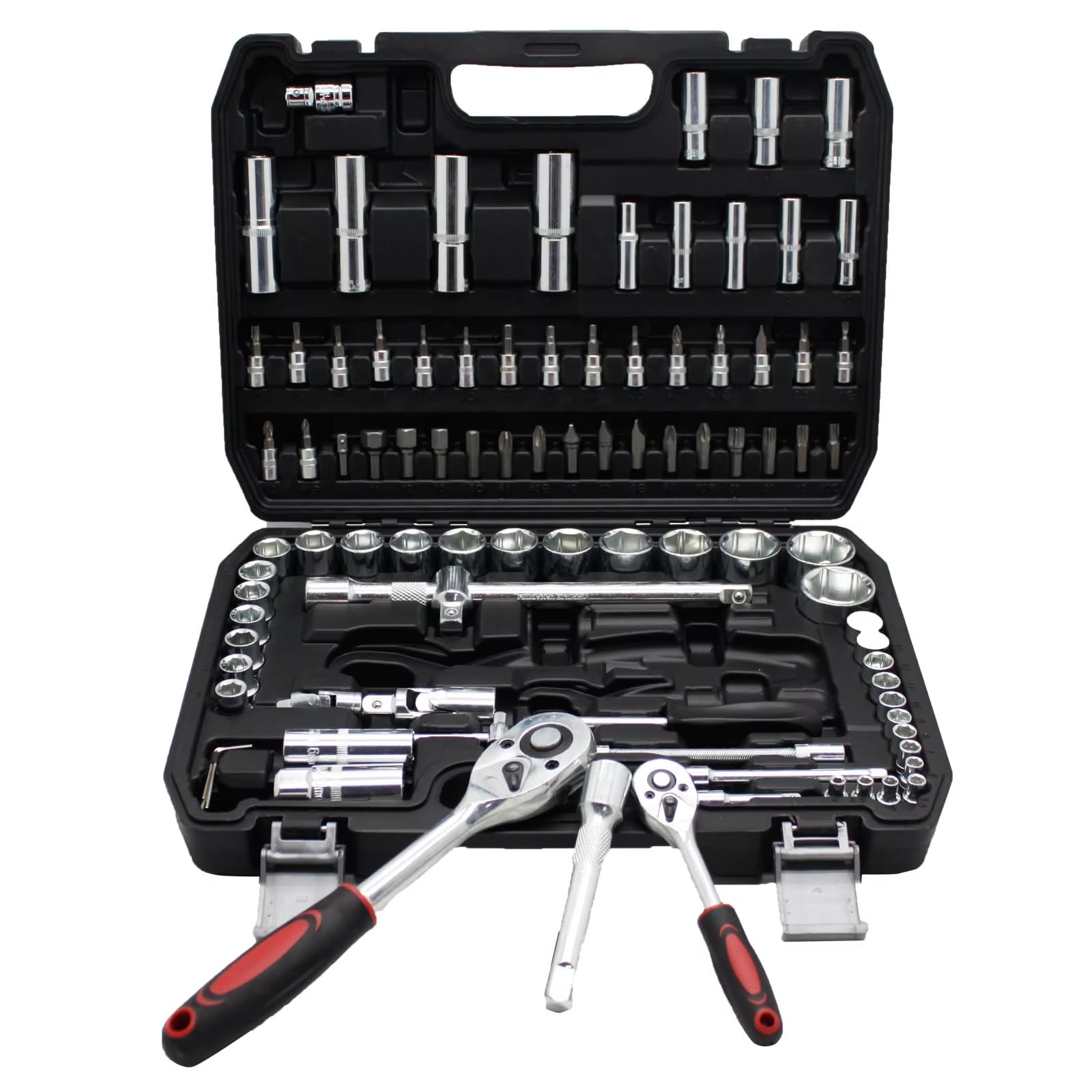 Maletín herramientas multiusos 94 Uds 1/2 1/4 Dr. Socket Mango Trinquete Conjunto Herramienta Reparación Enchufe Combinado Herramientas Reparación Automóviles Herramientas Manuales
