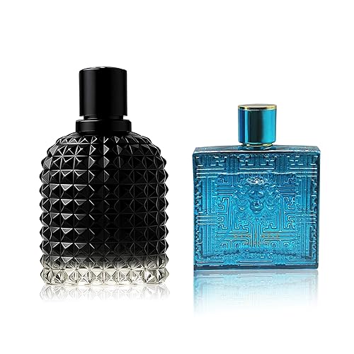 Colonia para hombre, juego de 2,3.4 onzas líquidas cada uno Eau De Parfume muestra de fragancia, set de perfume de diseñador para hombre (Mi &