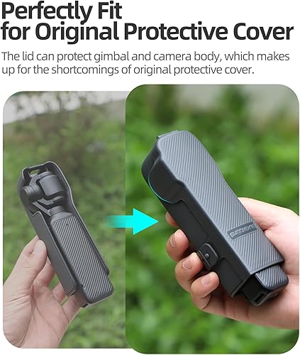 Miniatura 3 de Funda de cardán para lente de cámara DJI Osmo Pocket 3, funda protectora de pantalla de lente de cámara sin desmontaje con correa de silicona