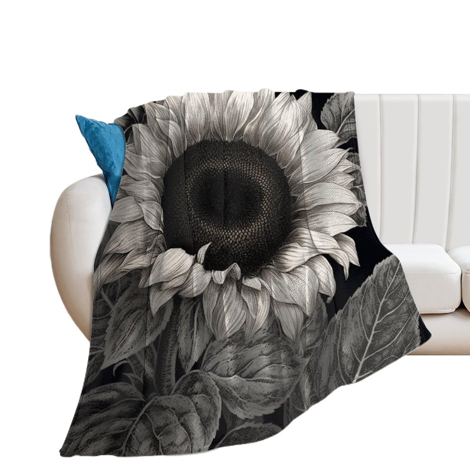 Couverture flanelle légère 130x150 cm pour éliminer les frissons sur le canapé