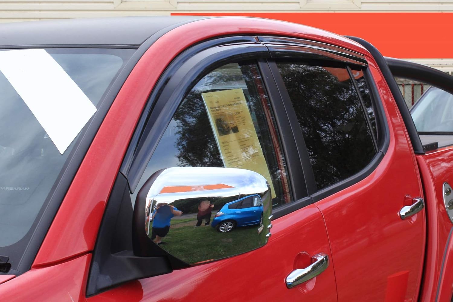 AUTO CLOVER Wind Deflectors Set for Mitsubishi L200 20062015 Double