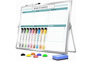 Double-Sided Dry Erase Work Schedule Board