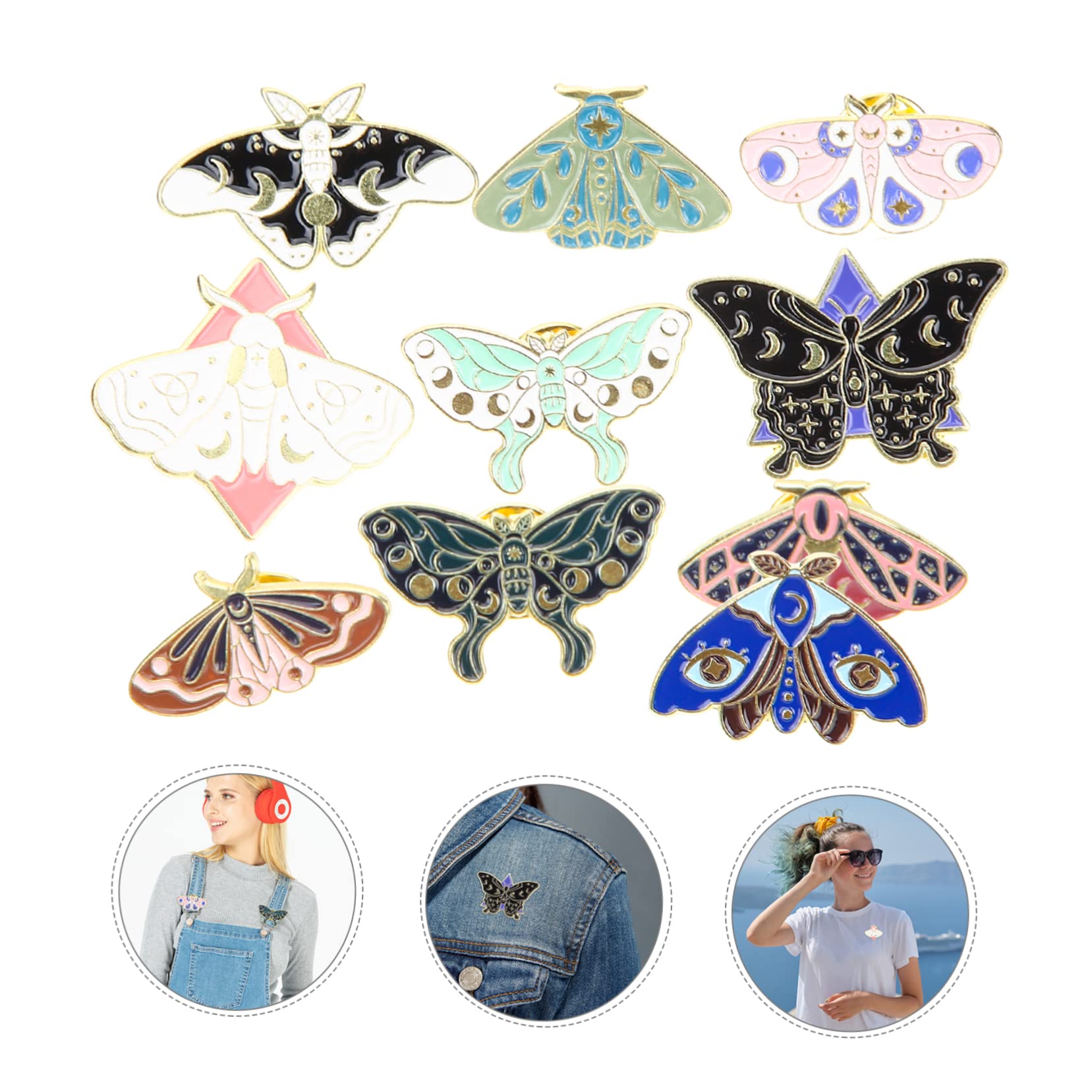 SHERCHPRY Schmetterling Emaille Brosche Tierbrosche Dekorative Schalklammer Schalnadel Aus Emaille Brosche Weihnachten Bastelzeug Kleidung Brosche Schal Brosche Legierung
