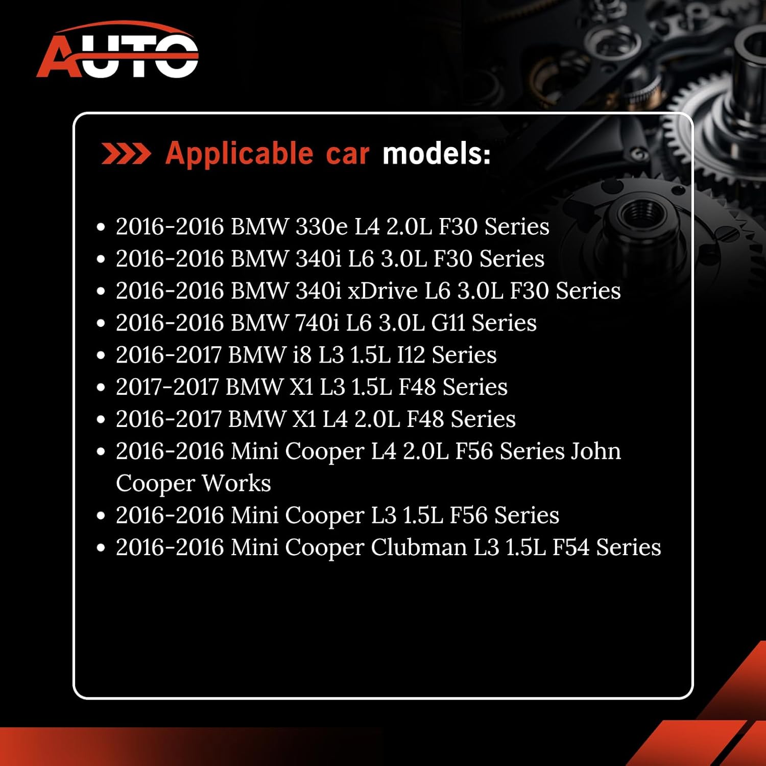 Intake & Exhaust Variable Valve Timing (VVT) Sprocket Gear Camshaft Adjuster Compatible with BMW 330e 340i 740i i8 X1 L3 L4 Mini Cooper Clubman Replace 11368617692 11368617693