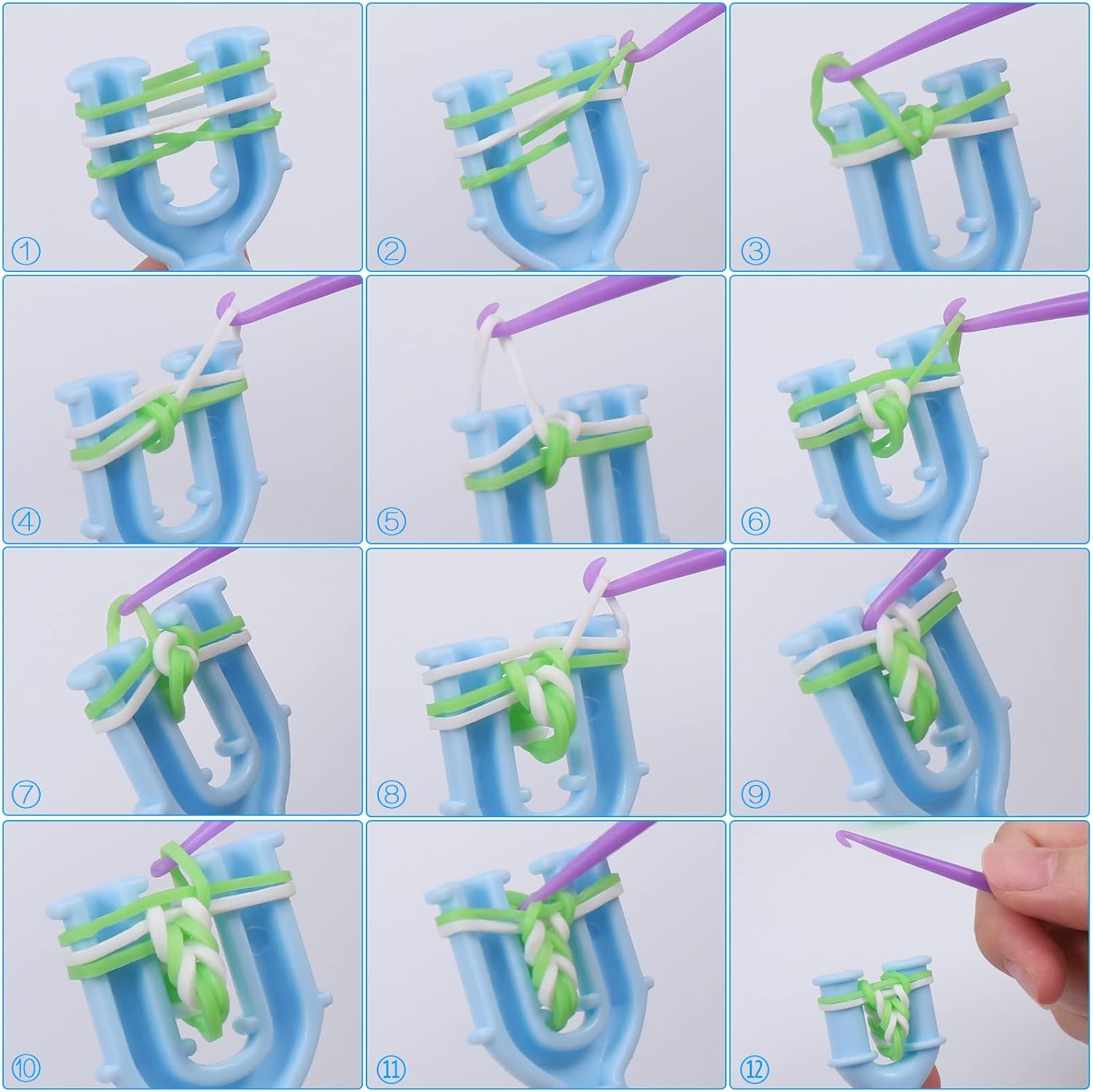 30 Color Loom Band Kit, 1800+ Loom Bands Refill for Bracelet Making