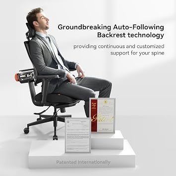 Newtral Ergonomic Office Chair, Ergonomic Mesh High Back Desk Chair, Computer Task Chair, with Footrest, Adaptive Lumbar Support