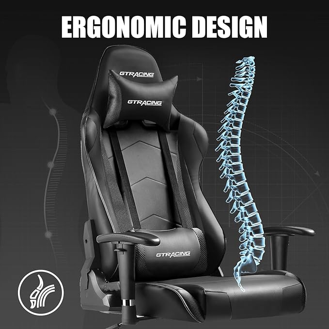 Silla Gamer Ergonómica con Respaldo Reclinable y Soporte Lum miniatura 4