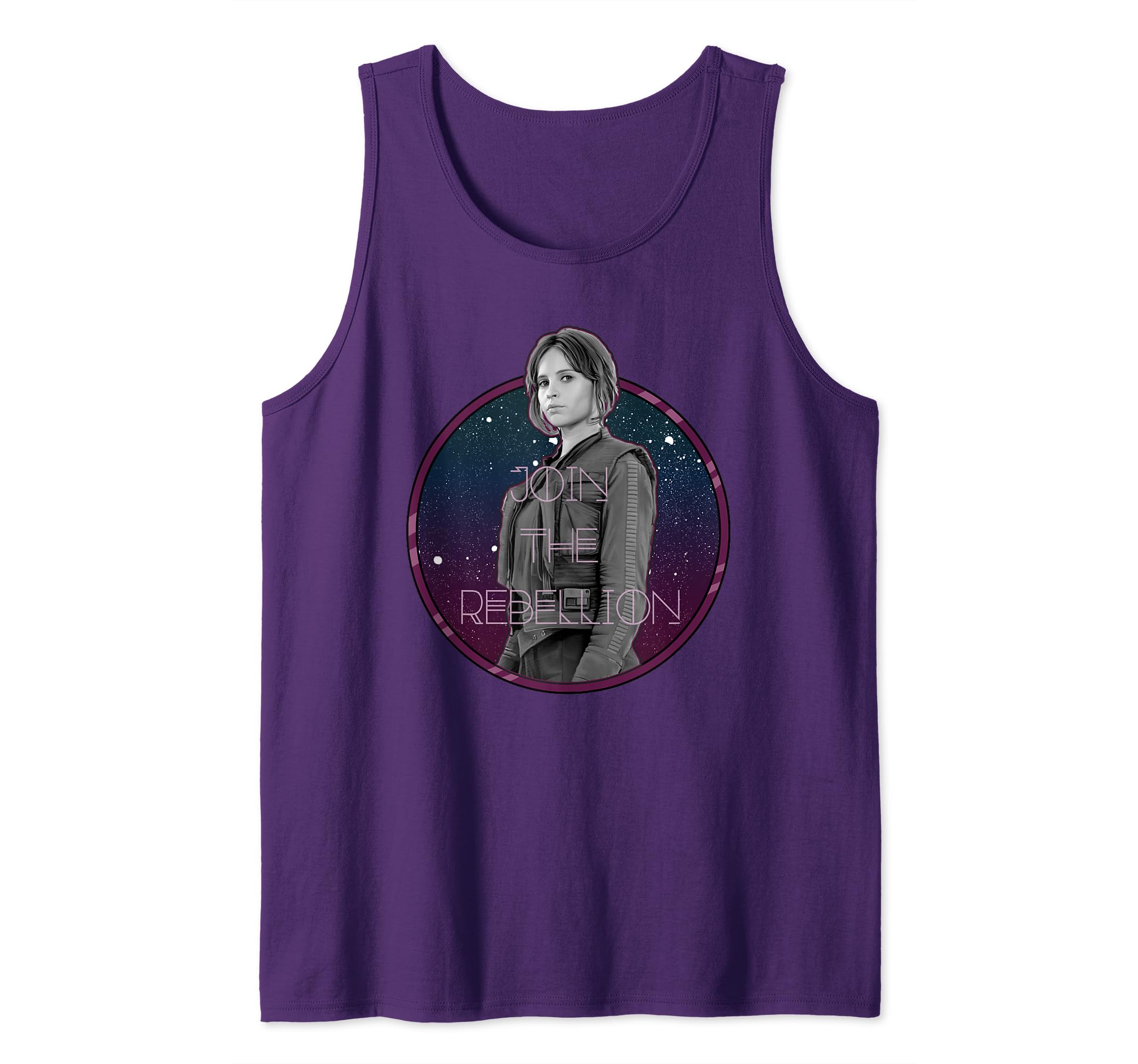 Star Wars Rogue One Jyn Join the Rebellion Tank Top, Purple