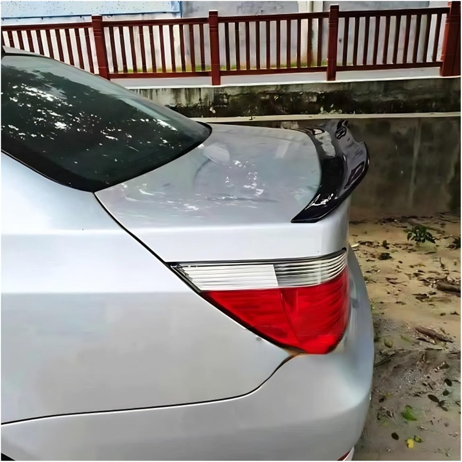 Rear Sport Spoiler Wing Tail Air Deflector Airfoil Tuning Accessories Body Kit Trim Refit Styling Compatible for BMW 5 Series E60 2003-2010(Glossy Black2)