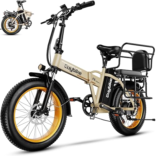 1000W Folding Electric Bike,48V 20AH Removable Battery E Bike,30+MPH,80 Miles Max Range Electric Bike for Adults,20" Fat Tire Foldable ebike,Adult Electric Bicycle for Commute Beach Snow