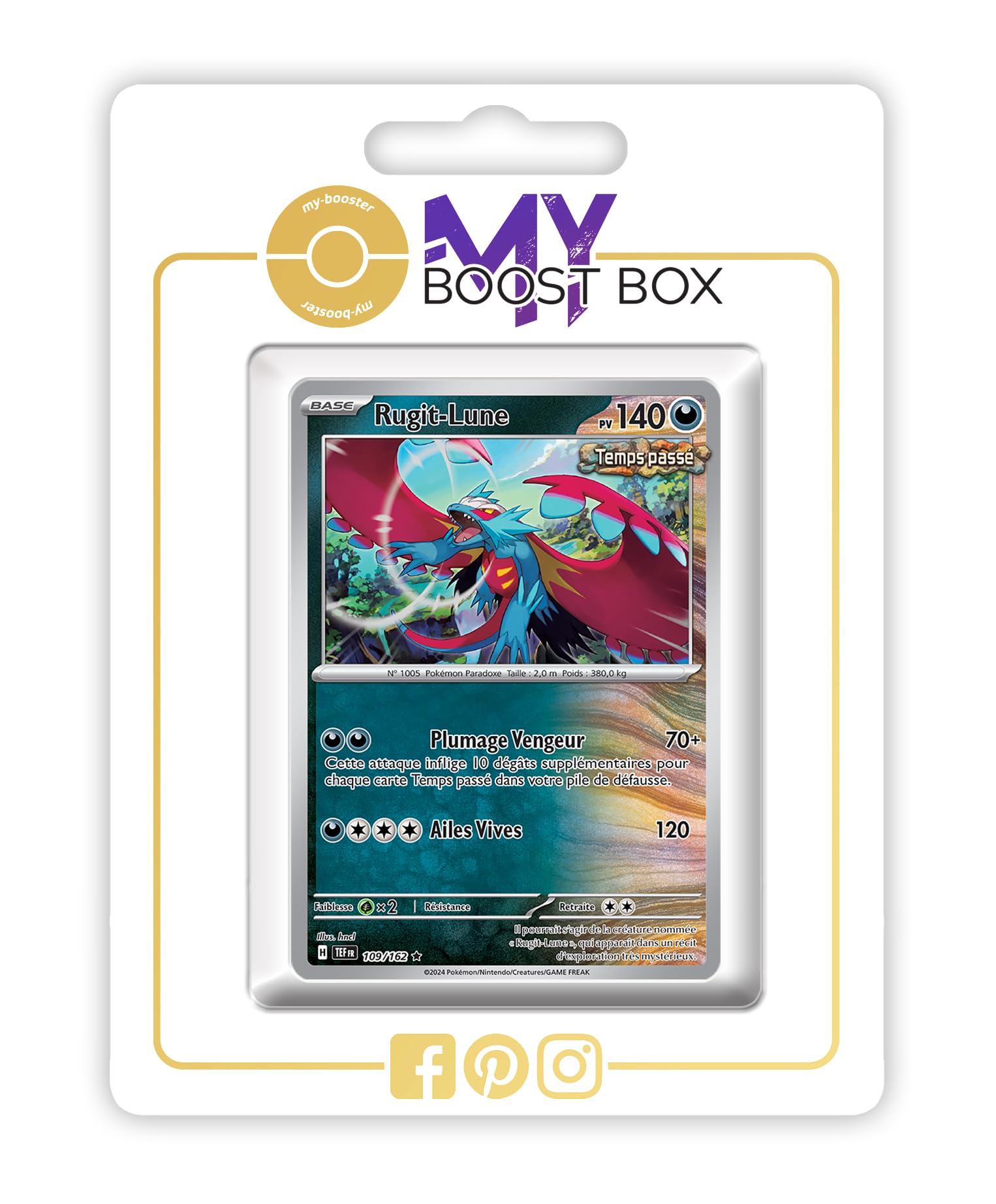 Rugit-Lune (Roaring Moon) 109/162 Ancient Holo or Reverse (Random) - Myboost X Écarlate et Violet 5