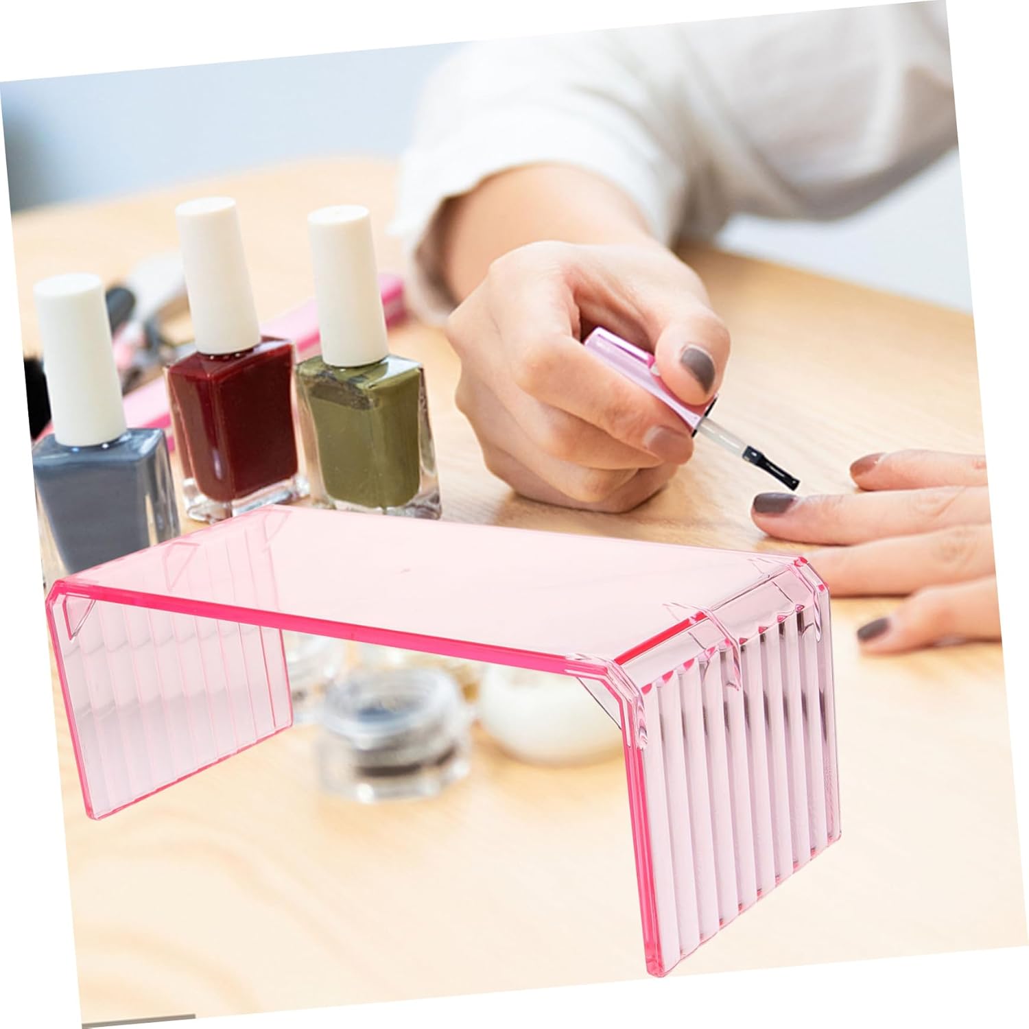 Acrylic Nail Hand Rest Stand Comfortable Desktop Holder for Manicure Ergonomic Arm Support for Nail Art for Home Salon Use Space Saving Design
