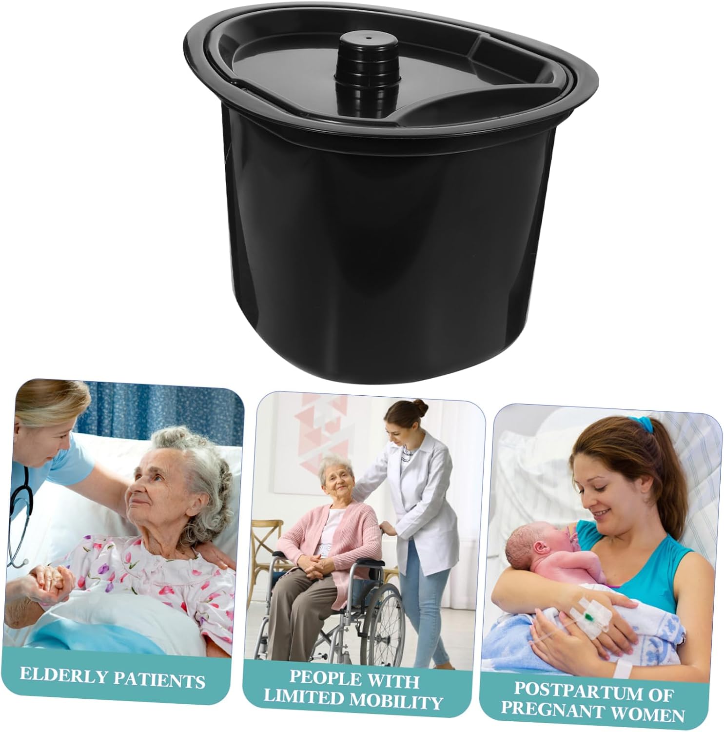 5l Adult Potty Bucket Chambeer Pot for Elderly Urine Pot for Women Portable Spittoon Lid