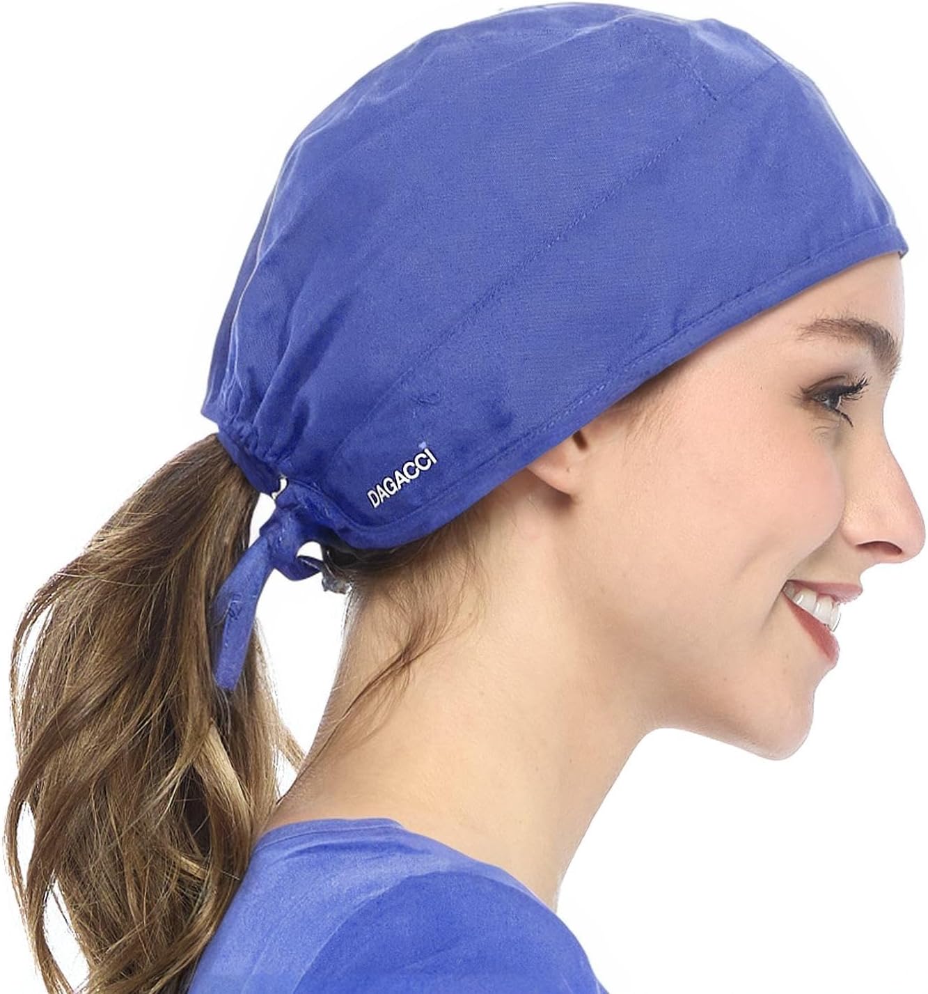 Dagacci Medical Uniform Men and Women Scrub Cap - Adjustable Elastic Tie Scrub Caps for Women Men, Surgical Cap