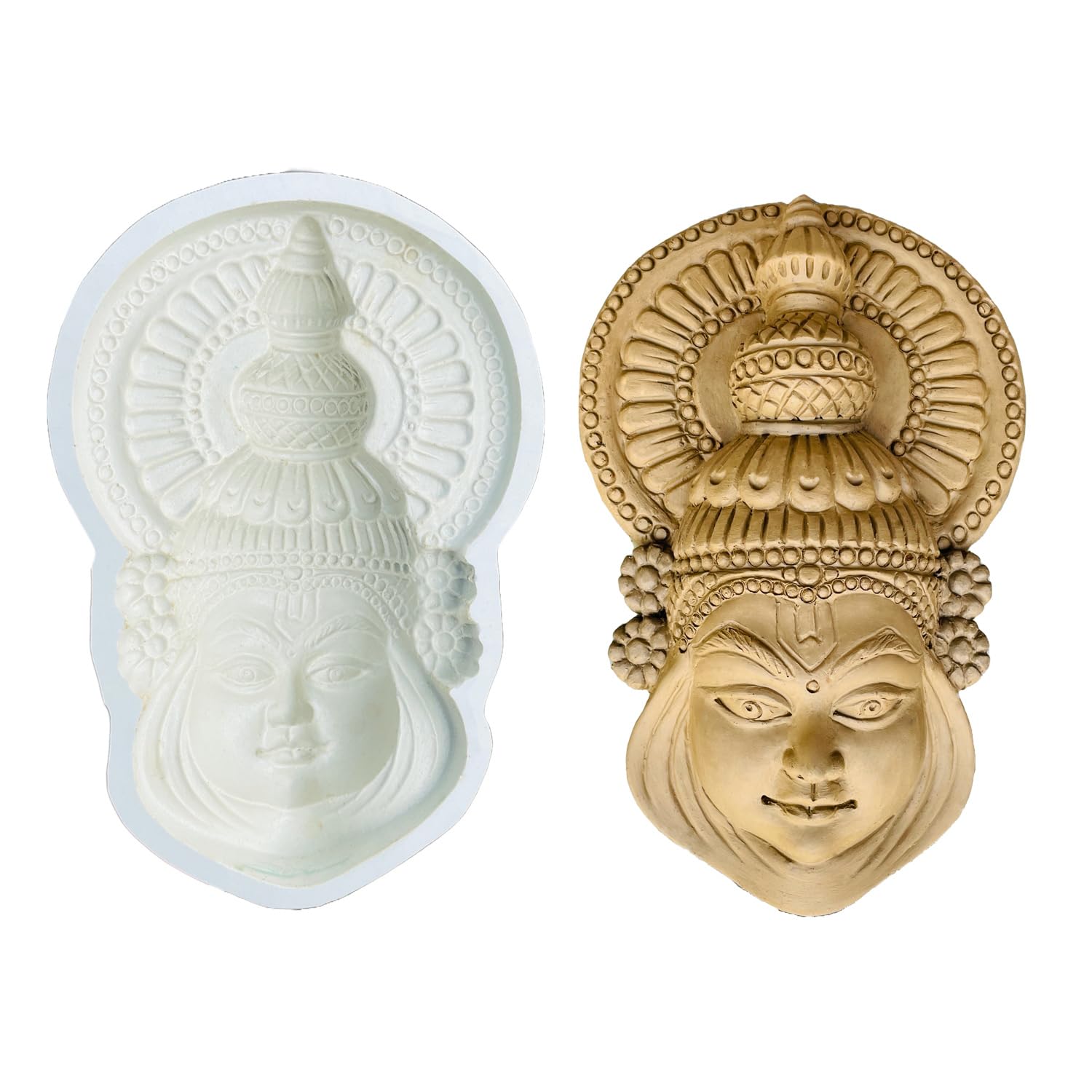 kathakali Indian Classical Dance Idol Making Mold – Hight 8 inch Art Sculpture Mould for Clay, and Eco-Friendly Idols-picture-33