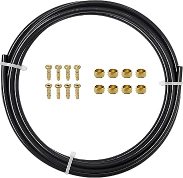 Hydraulic Brake Hose Kit, Bike Disc Brake Oil Tube, Hydraulic Brakes Cable for SRAM/Shimano BH59, Mountain Bike Road Bicycle Hydraulic Brake Line Tube with Connecting Screw