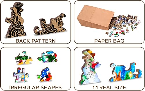 Miniatura 2 de WOODEN.CITY Rompecabezas de madera de 1000 + 10 piezas para adultos, rompecabezas de madera para adultos, rompecabezas avanzados de barco colorido